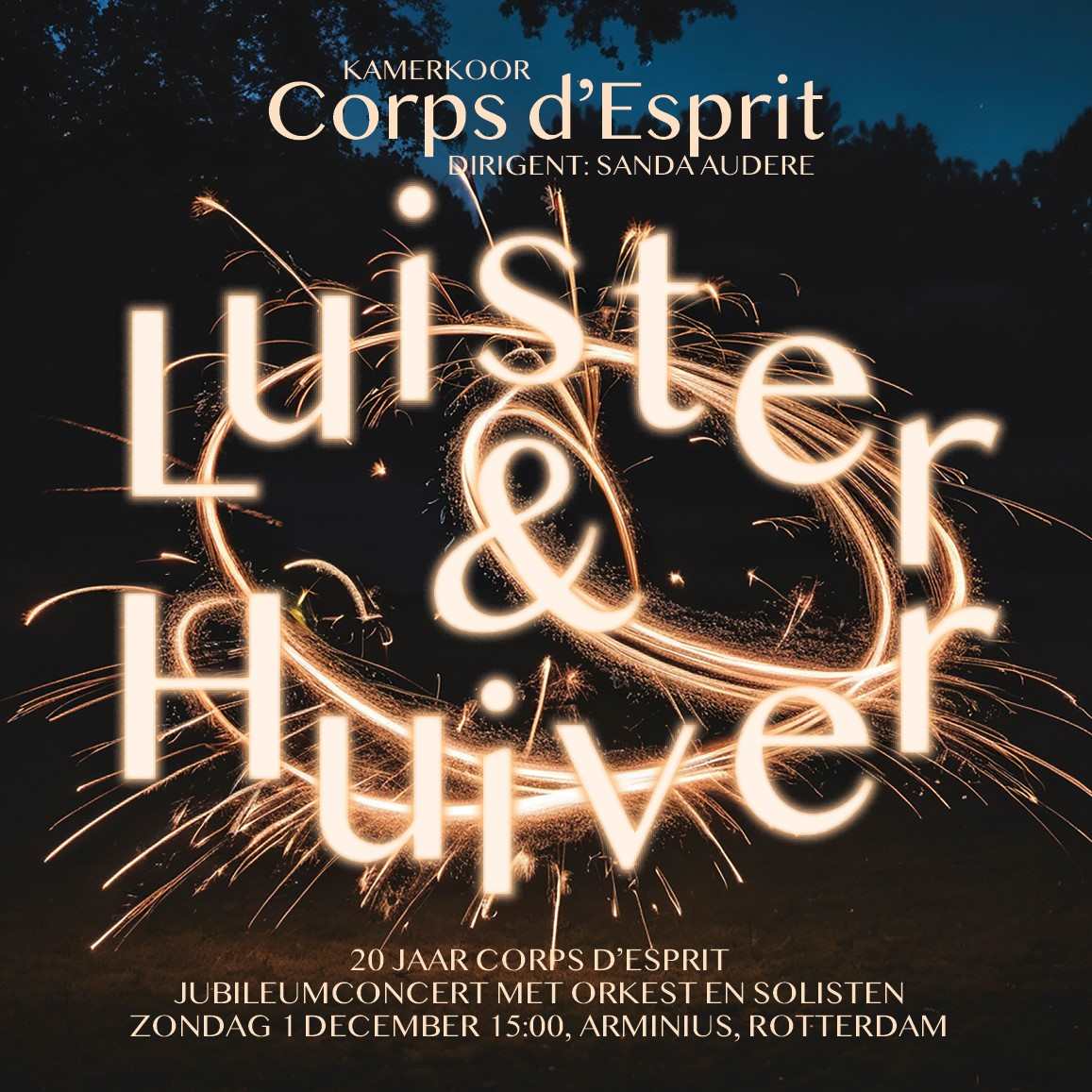 Jubileumconcert koor Corps d’Esprit : Luister & Huiver  Debatpodium Arminius